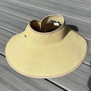 Scala Wide Brim Floppy Straw Hat Boho Coastal Grandma Resort Gardening Outdoor